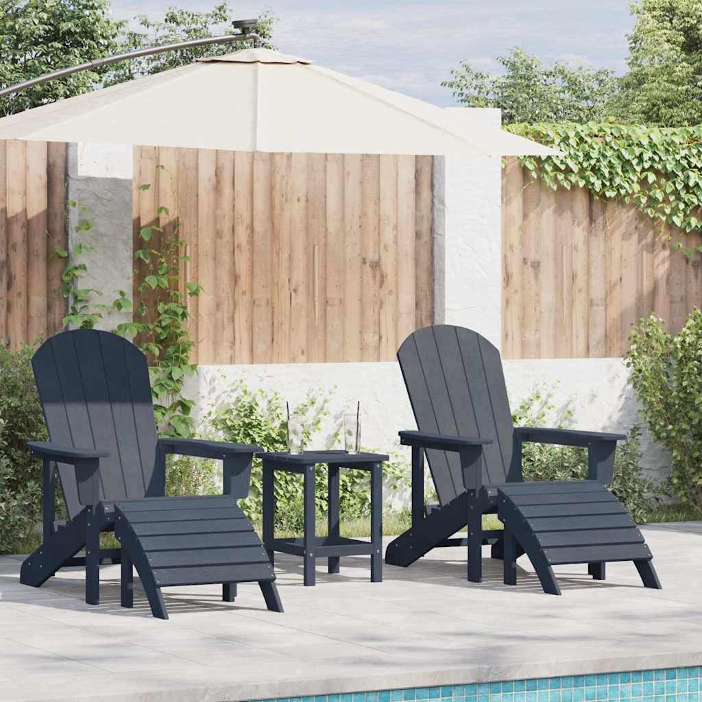 Garten Lounge Möbel 2 pcs Marineblau 74 x 82 x 90cm Plastik