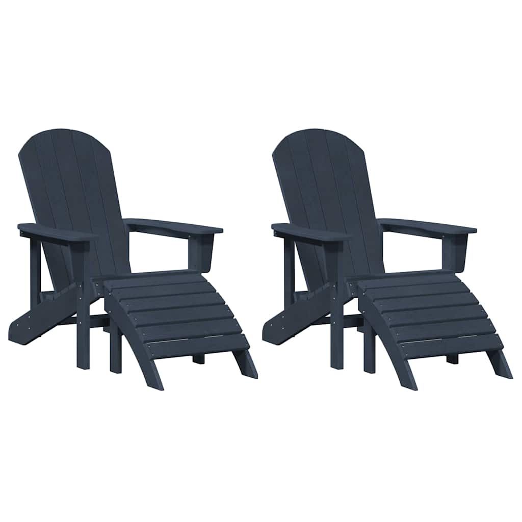 Garten Lounge Möbel 2 pcs Marineblau 74 x 82 x 90cm Plastik