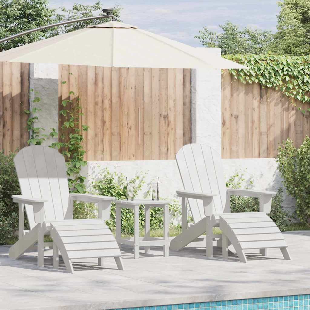 Garten Lounge Möbel 3 pcs Weiß 38 x 38 x 46cm Plastik