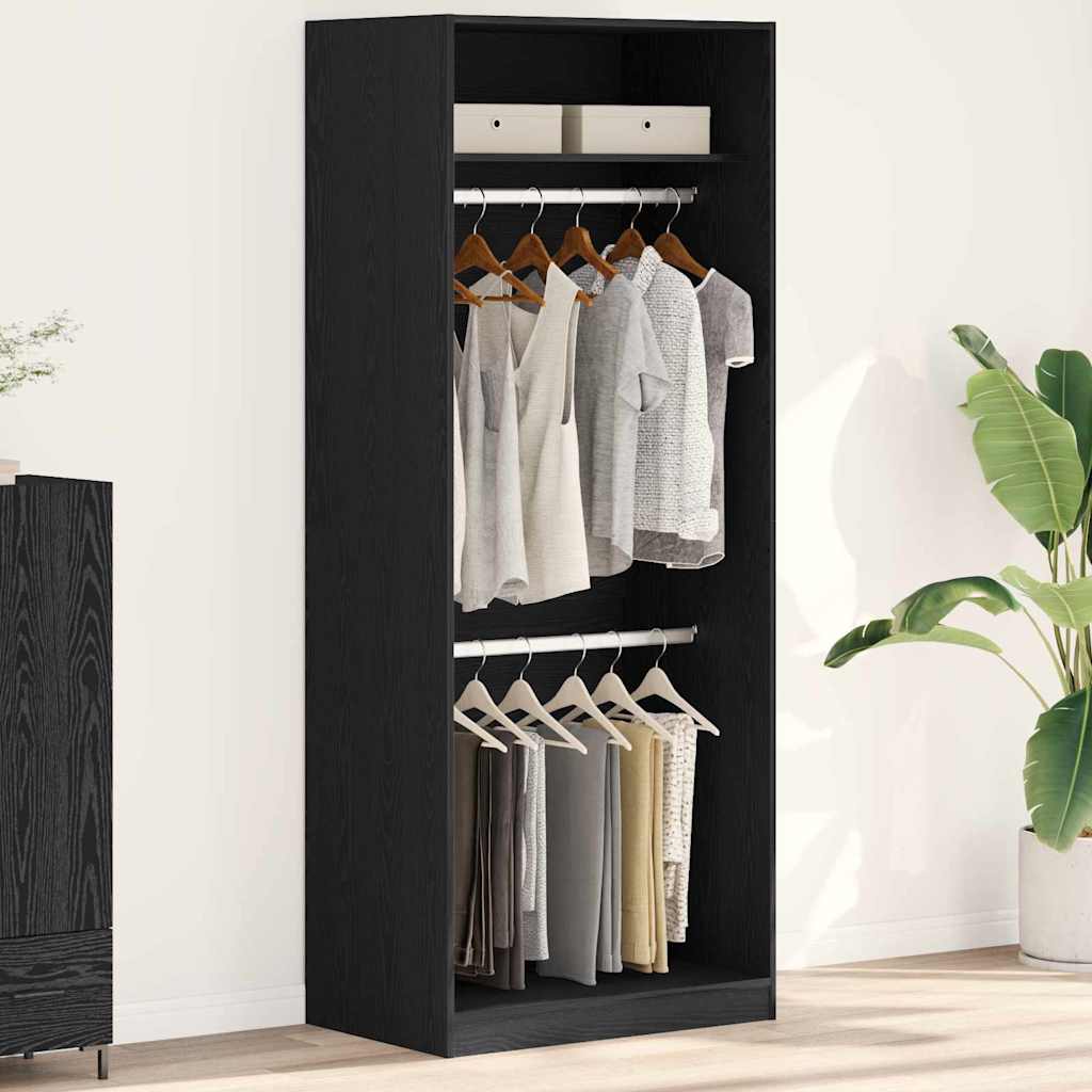Kleiderschrank Schwarze Eiche 80 x 50 x 200 cm Holzwerkstoff