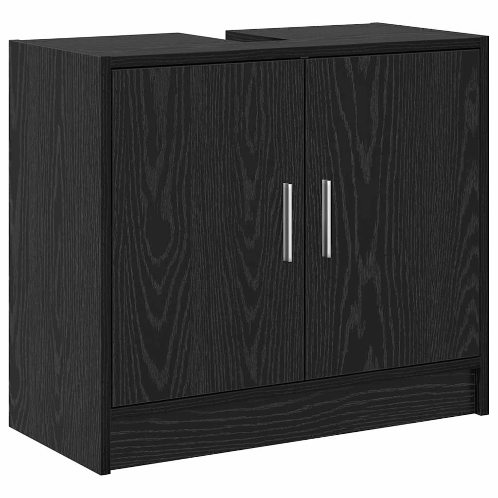 Waschbecken-Schrank mit Speicher Schwarze Eiche 63 x 29 x 55 cm
