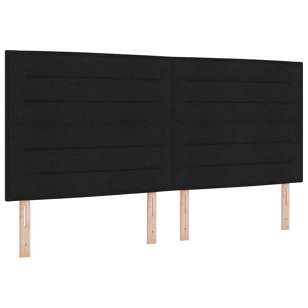 Boxspringbett mit Matratze Schwarz 200 x 200 cm Stoff