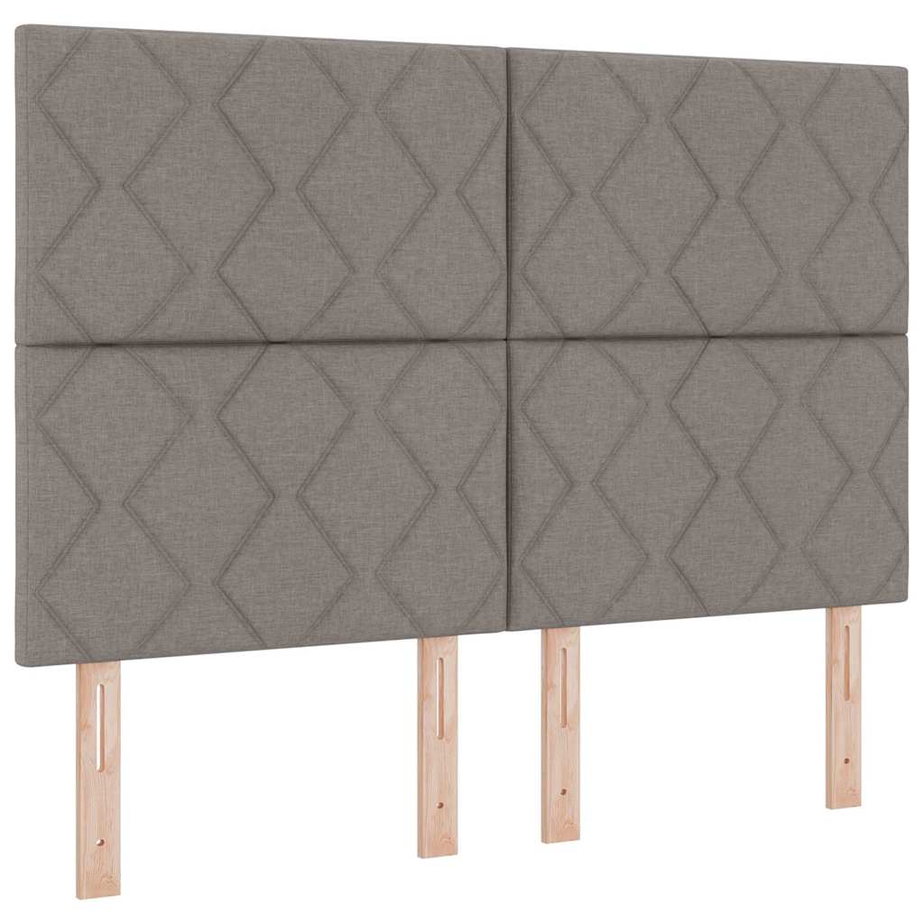 Boxspringbett mit Matratze Taupe 140 x 200 cm Stoff