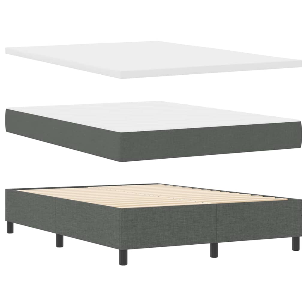 Boxspringbett mit Matratze Dunkelgrau 160 x 200 cm Stoff