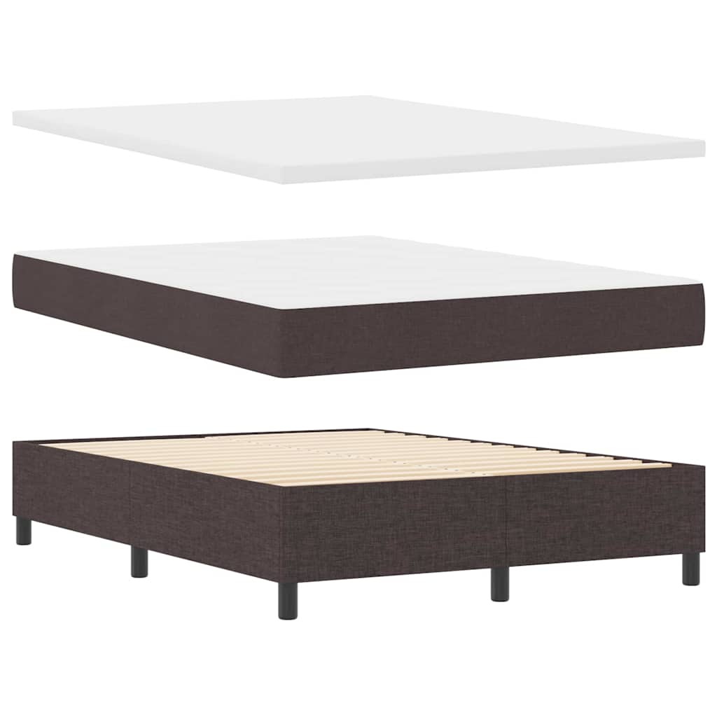 Boxspringbett mit Matratze Dunkelbraun 160 x 200 cm Stoff