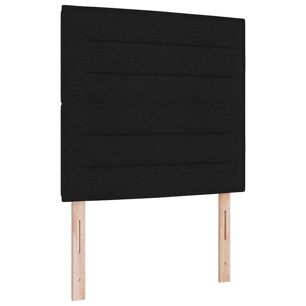 Boxspringbett mit Matratze Schwarz 120 x 190 cm Stoff