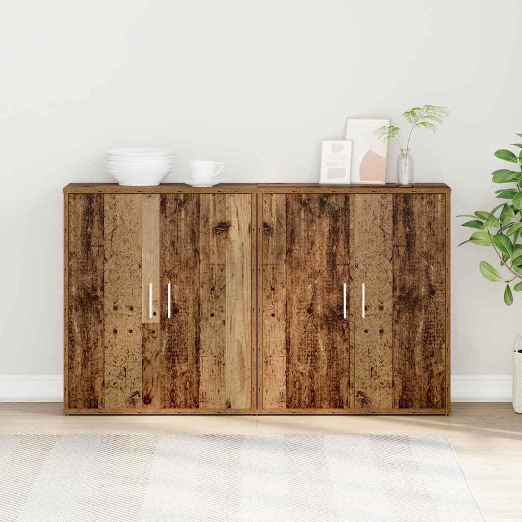 Hochboard 2 pcs Altes Holz 60 x 31 x 70 cm Holzwerkstoff