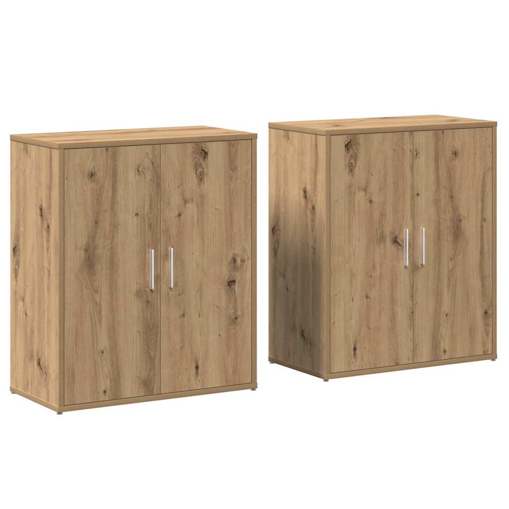 Hochboard 2 pcs Eiche handwerklich 60 x 31 x 70 cm