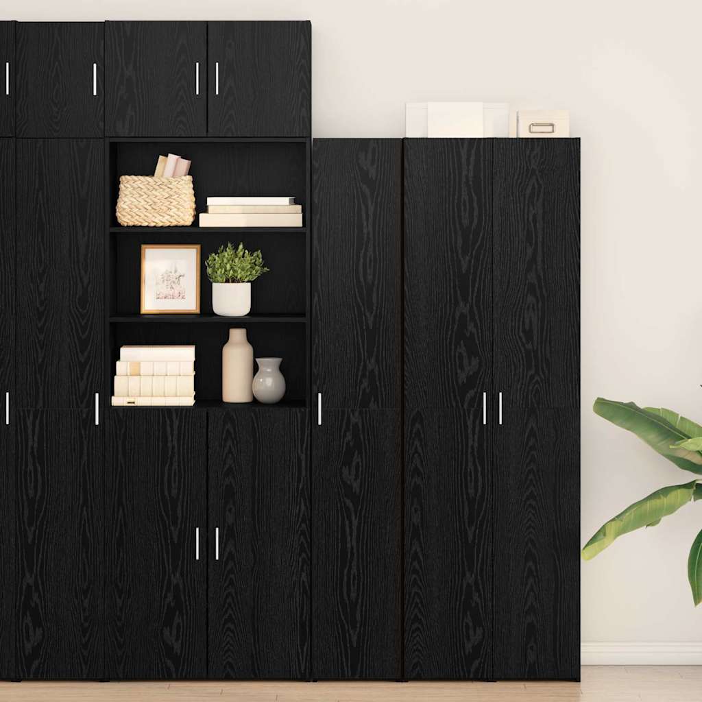 Hochboard Schwarze Eiche 30 x 42.5 x 185 cm Holzwerkstoff