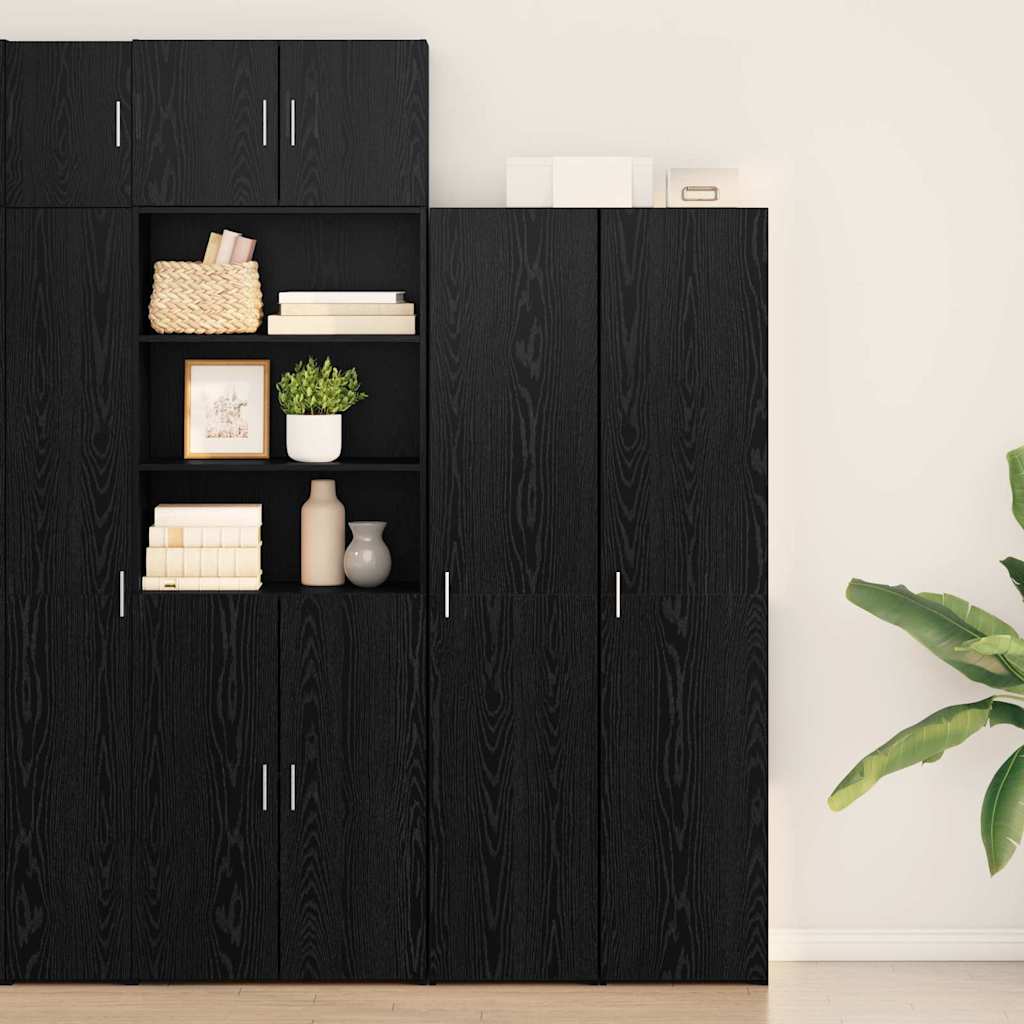 Highboard Schwarze Eiche 40x42.5x185 cm Spanplatte