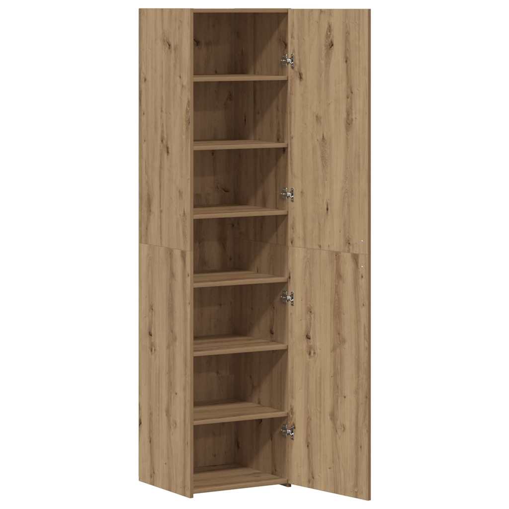 Highboard Eichenholz 45x42.5x185 cm Holzwerkstoff