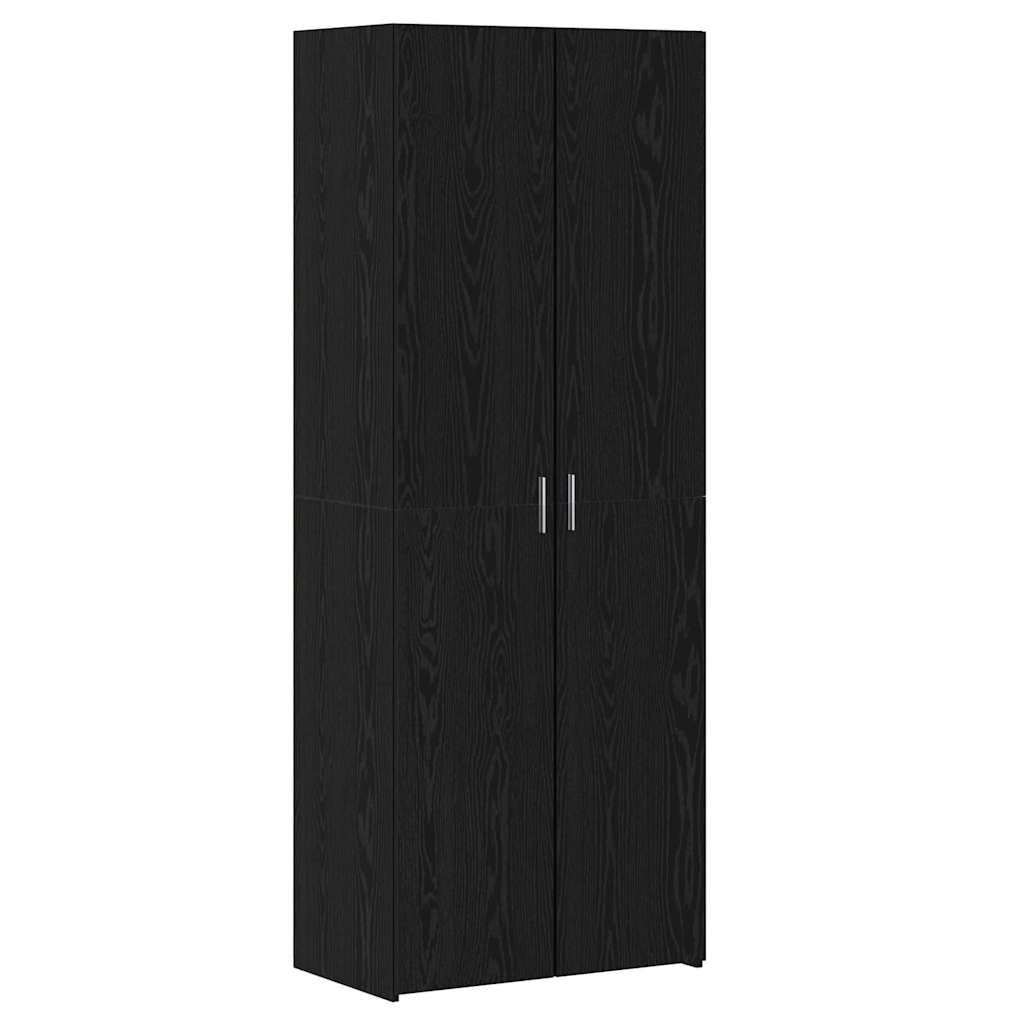 Hochboard Schwarze Eiche 70 x 42.5 x 185 cm Holzwerkstoff