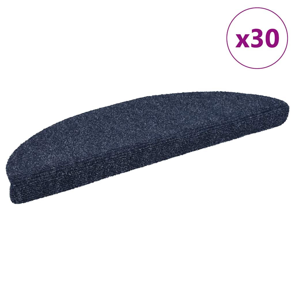 Stufenmatten Selbstklebend 30 Stk. 56x17x3 cm Blau Halbrund