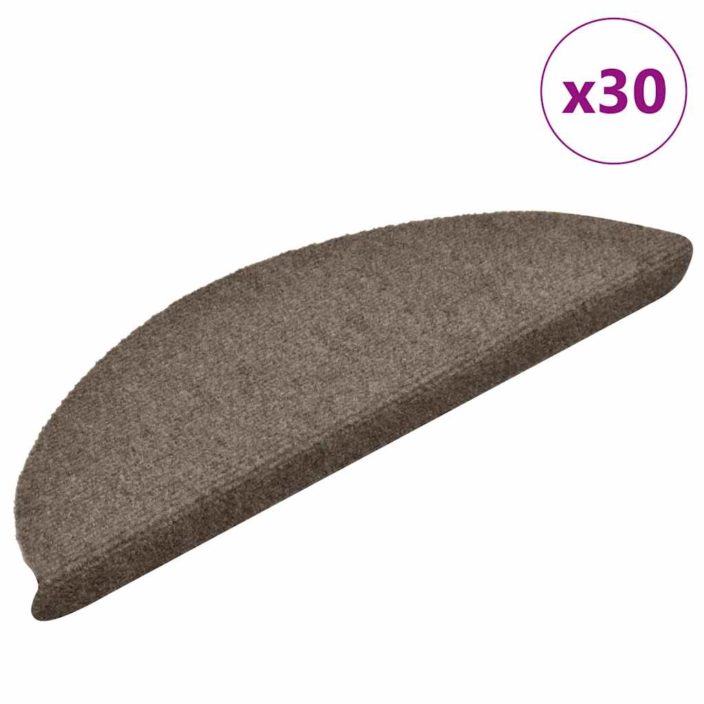 Stufenmatten Selbstklebend 30 Stk. 56x17x3 cm Beige Halbrund