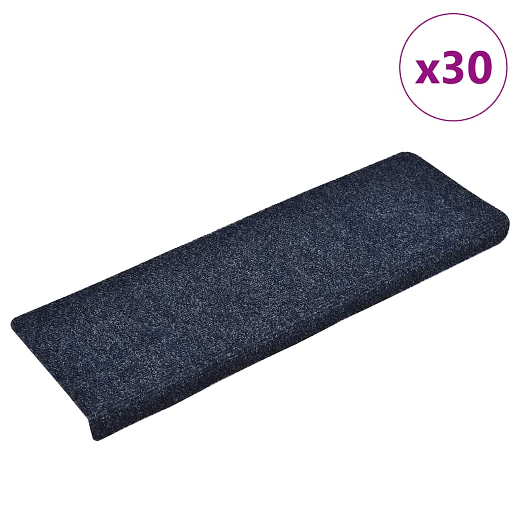Stufenmatten Selbstklebend 30 Stk. 65x21x4 cm Blau Rechteckiger Rand