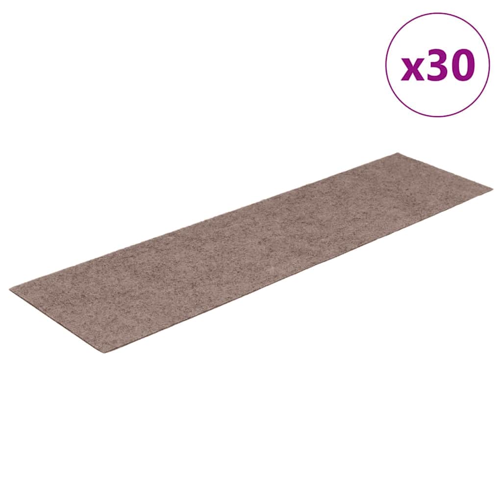 Stufenmatten Selbstklebend 30 Stk. 76x20 cm Hellbraun Rechteckig