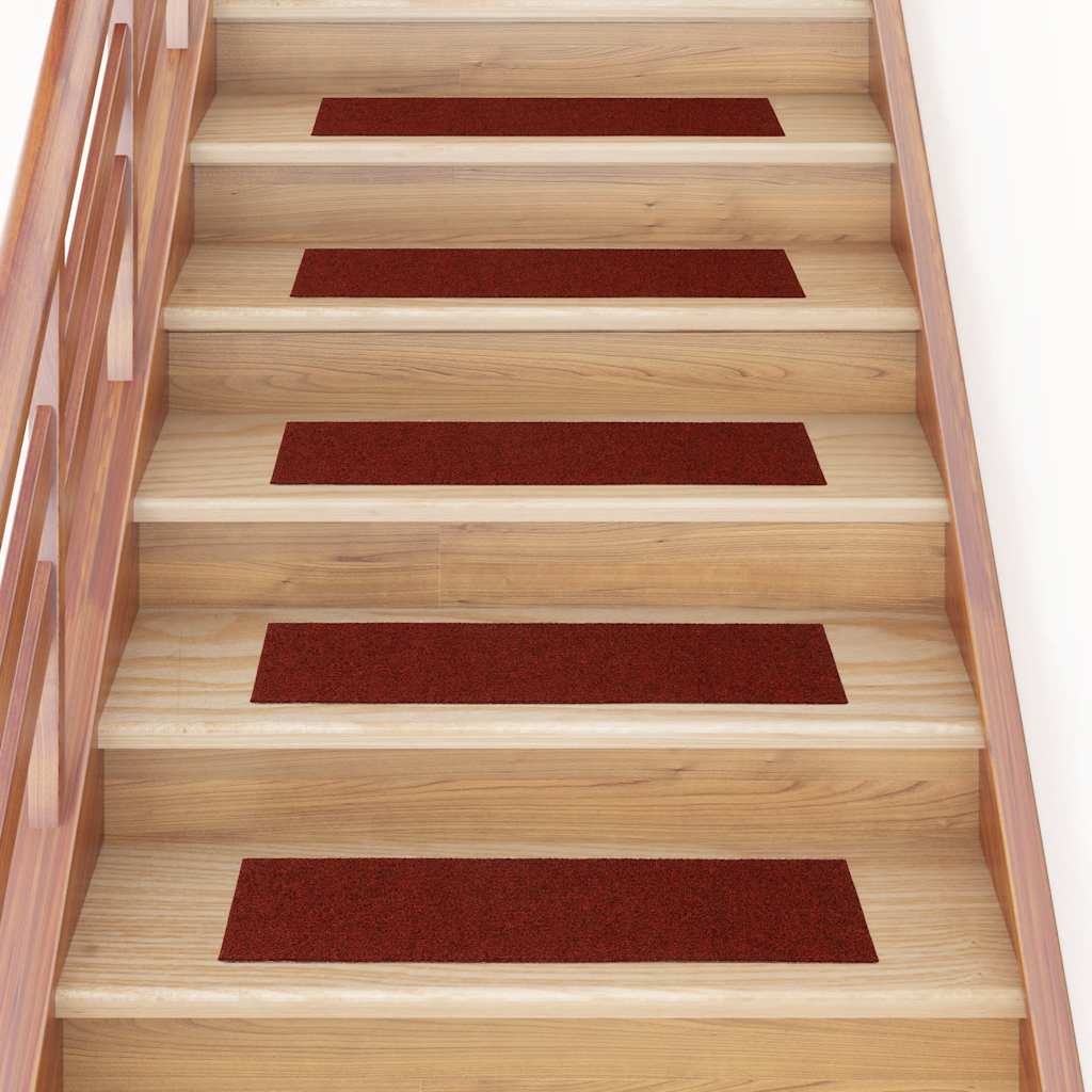 Stufenmatten Selbstklebend 30 Stk. 76x20 cm Bordeauxrot Rechteckig