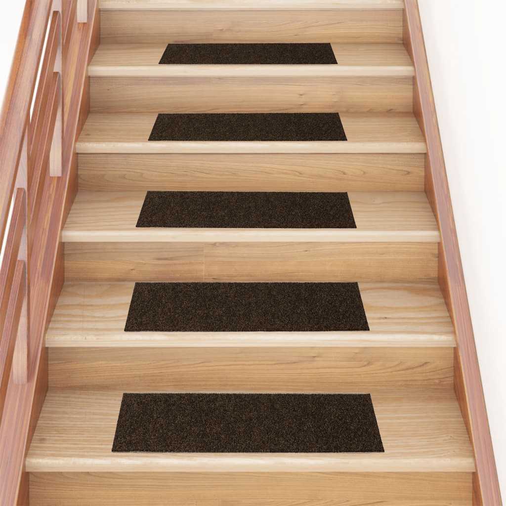 Stufenmatten Selbstklebend 30 Stk. 76x20 cm Braun Rechteckig
