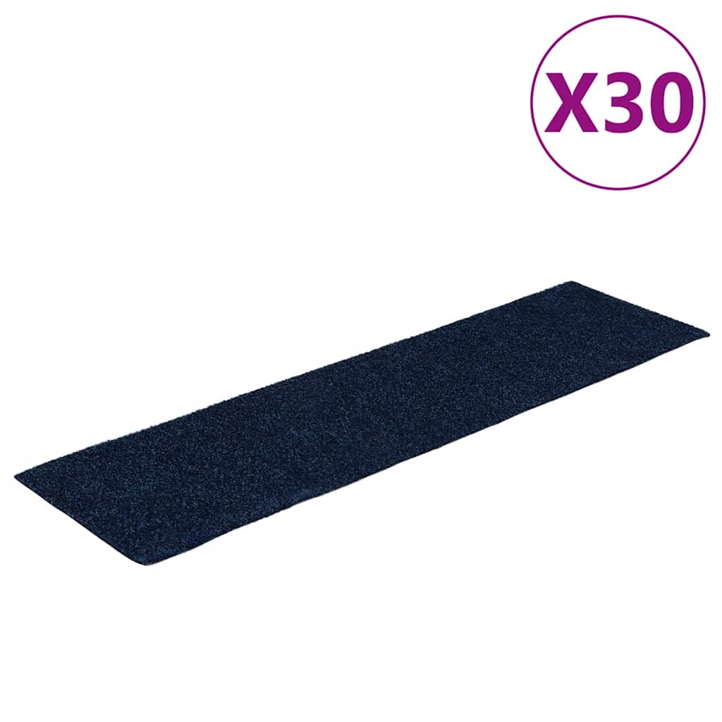 Stufenmatten Selbstklebend 30 Stk. 76x20 cm Marineblau Rechteckig