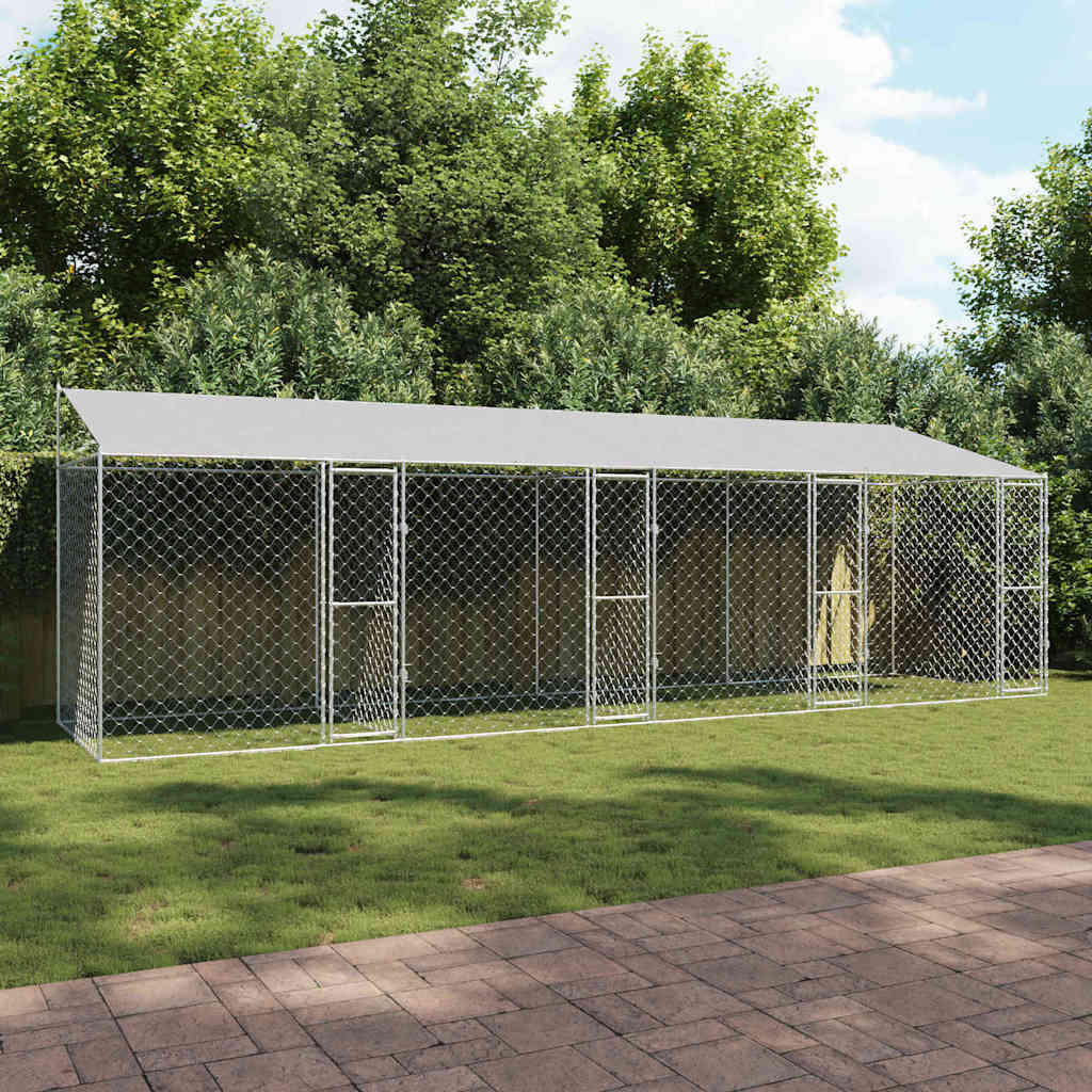 Hundekäfig Silber 800 x 200 x 256 cm Verzinkter Stahl