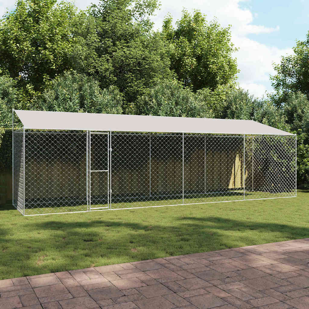 Hundekäfig Silber 800 x 200 x 256 cm Verzinkter Stahl