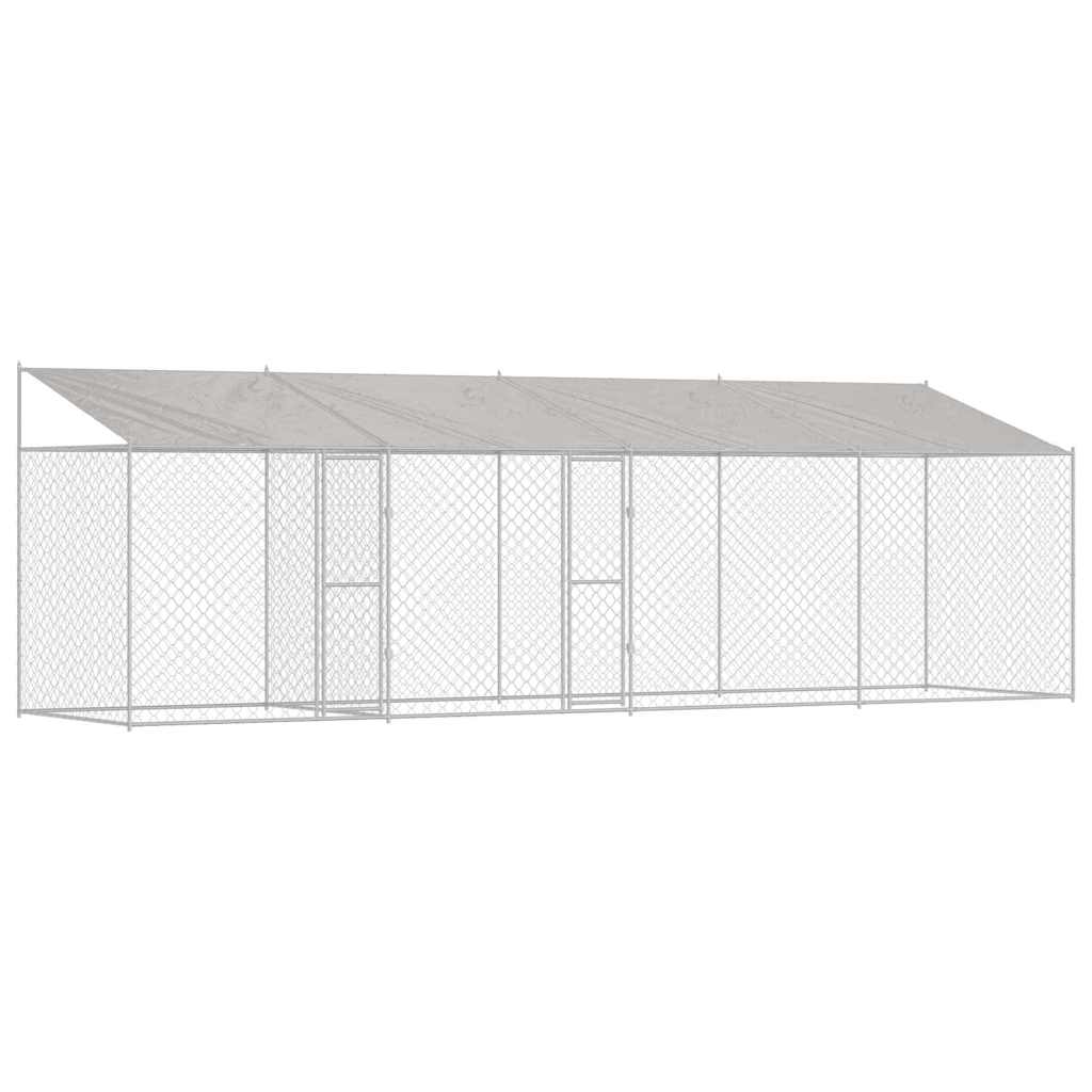 Hundekäfig Silber 800 x 200 x 256 cm Verzinkter Stahl