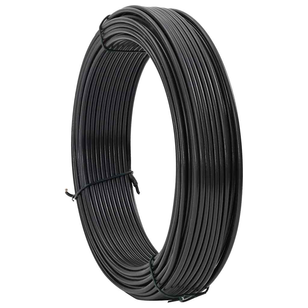 Zaunbindedraht Anthrazit 25 m PVC-beschichteter Stahl