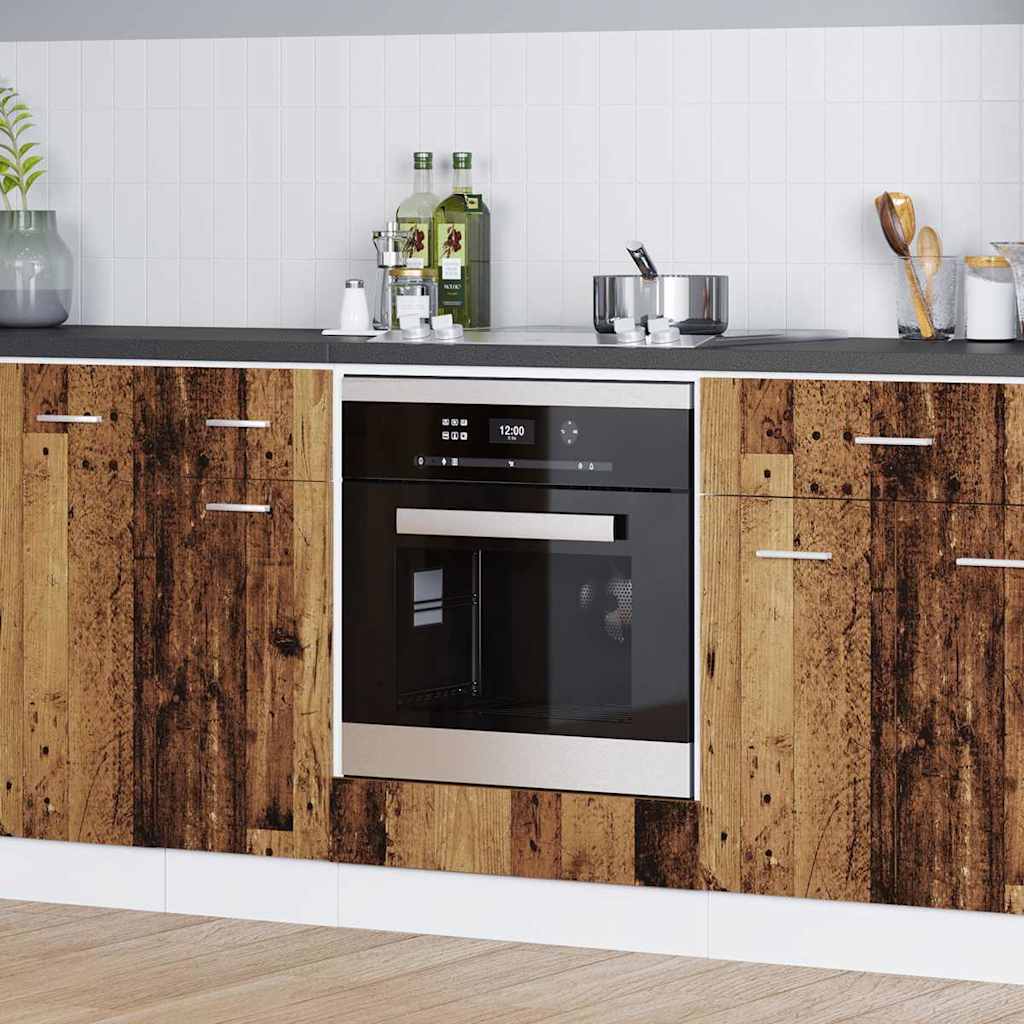 Backofen-Schrank Altholz 60 x 46 x 81.5 cm Holzwerkstoff