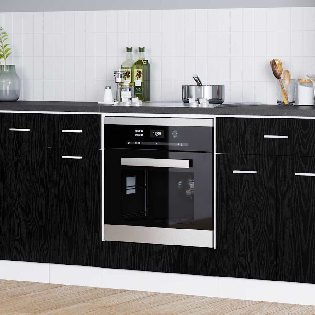 Backofen-Schrank Schwarze Eiche 60 x 46 x 81.5 cm Holzwerkstoff