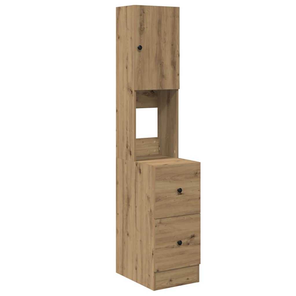 Küchenschrank mit Schubladen Eiche handwerklich Holzwerkstoff