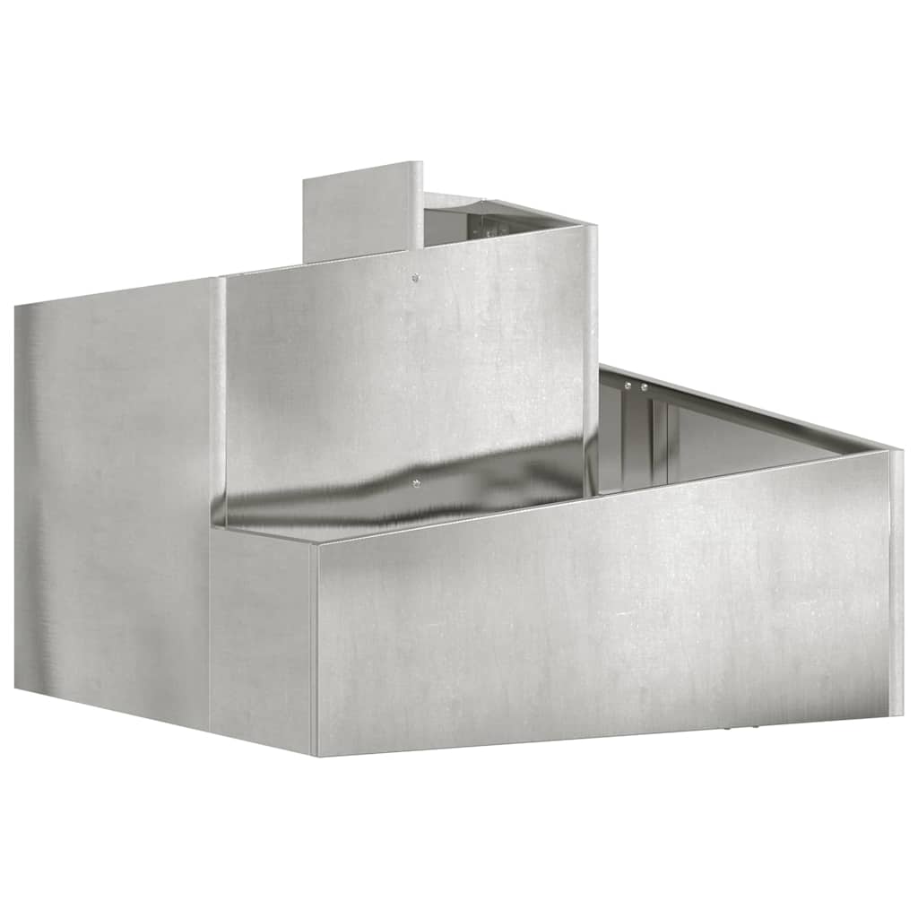 Gartenblumentopf Silber 60 x 60 x 50 cm Verzinkter Stahl
