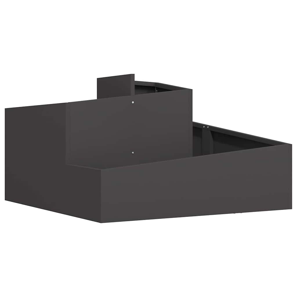 Gartenblumentopf Schwarz 80 x 80 x 50 cm Kaltgewalzter Stahl