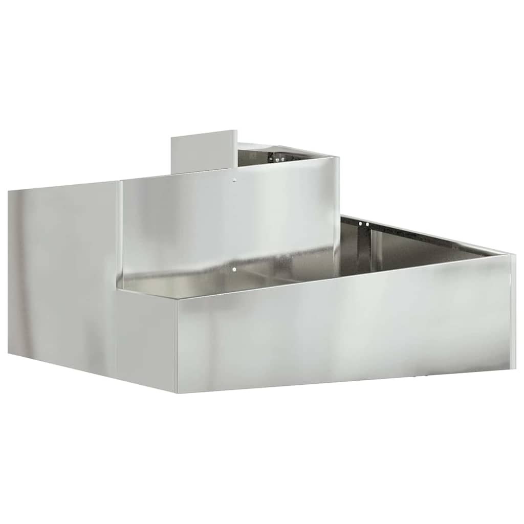 Gartenblumentopf Silber 80 x 80 x 50 cm Verzinkter Stahl
