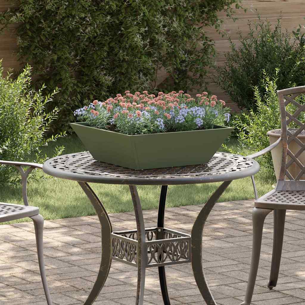 Garten Schüssel Pflanzer 5 pcs Olivgrün 50 x 50 x 15 cm Stahl