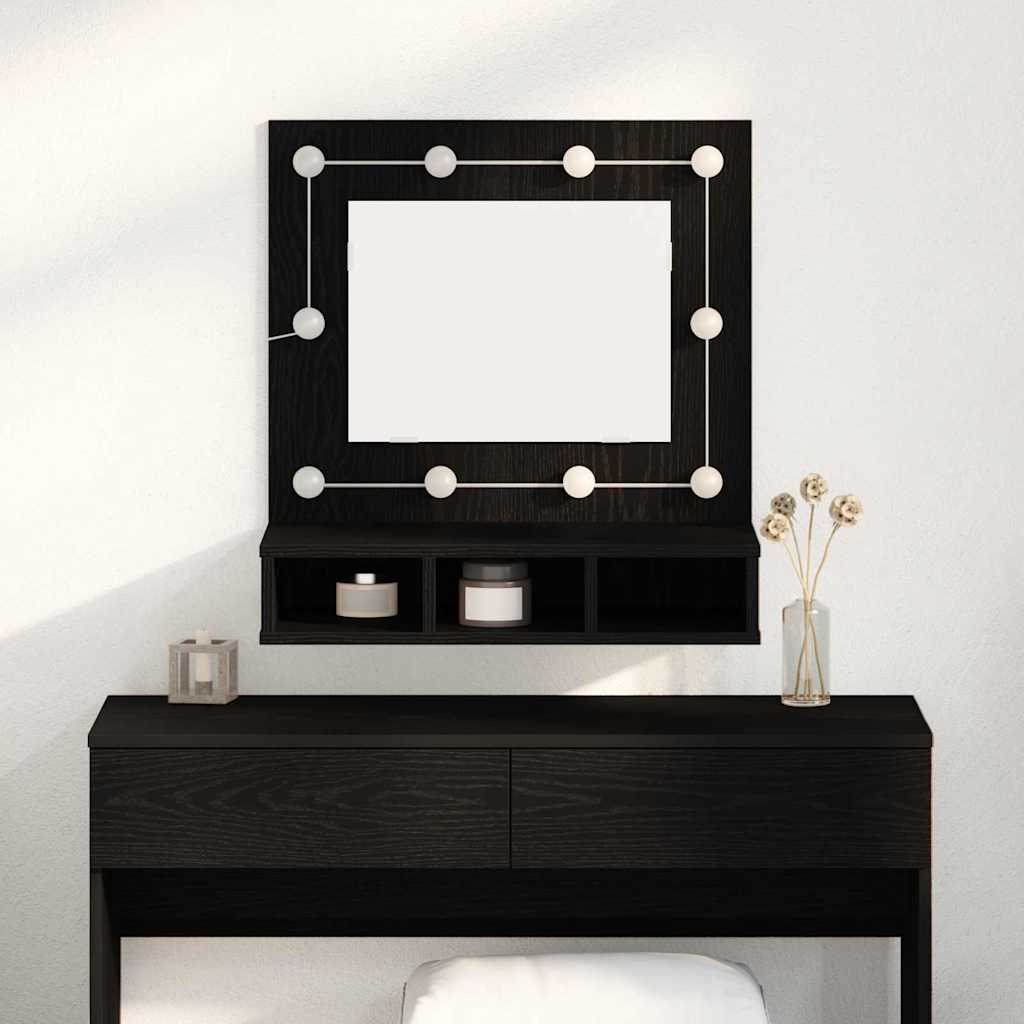 Spiegelschrank Schwarze Eiche 62 x 31,5 x 62 cm Holzwerkstoff