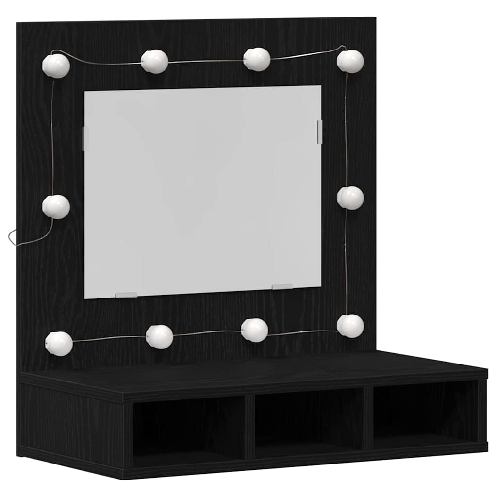 Spiegelschrank Schwarze Eiche 62 x 31,5 x 62 cm Holzwerkstoff
