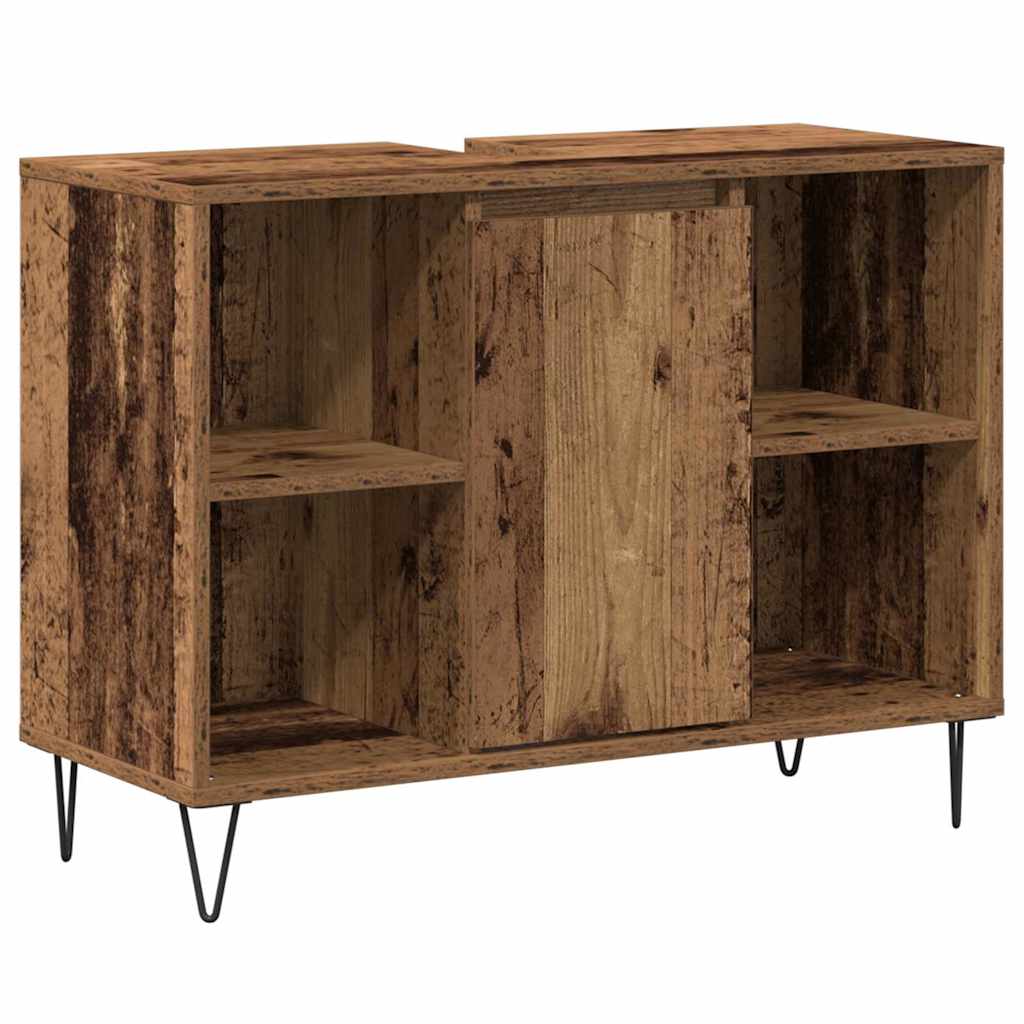Badezimmer Schrank Altholz 80 x 33 x 60 cm Holzwerkstoff