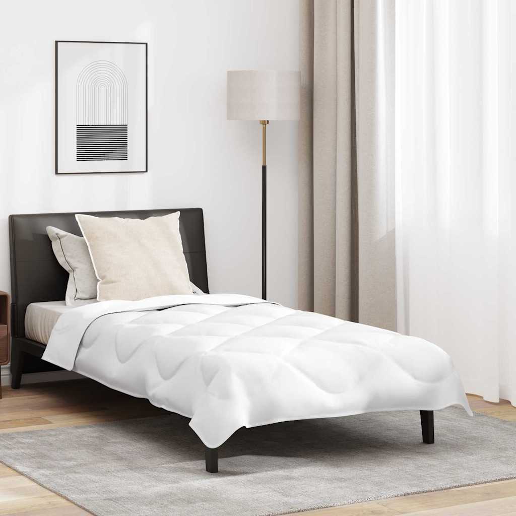 Steppbett mit Kissen 2 pcs Weiß 135 x 200 cm Mikrofaser