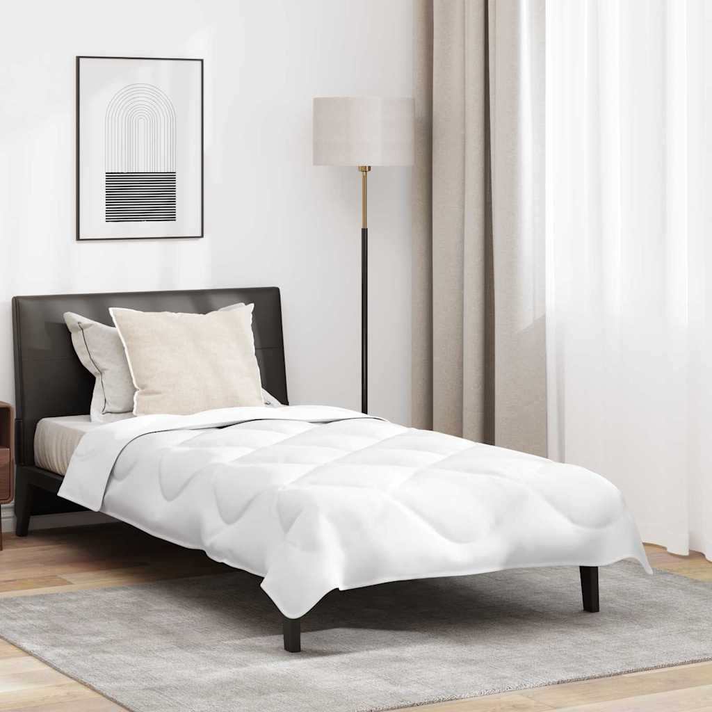 Steppbett mit Kissen 2 pcs Weiß 140 x 200 cm Mikrofaser