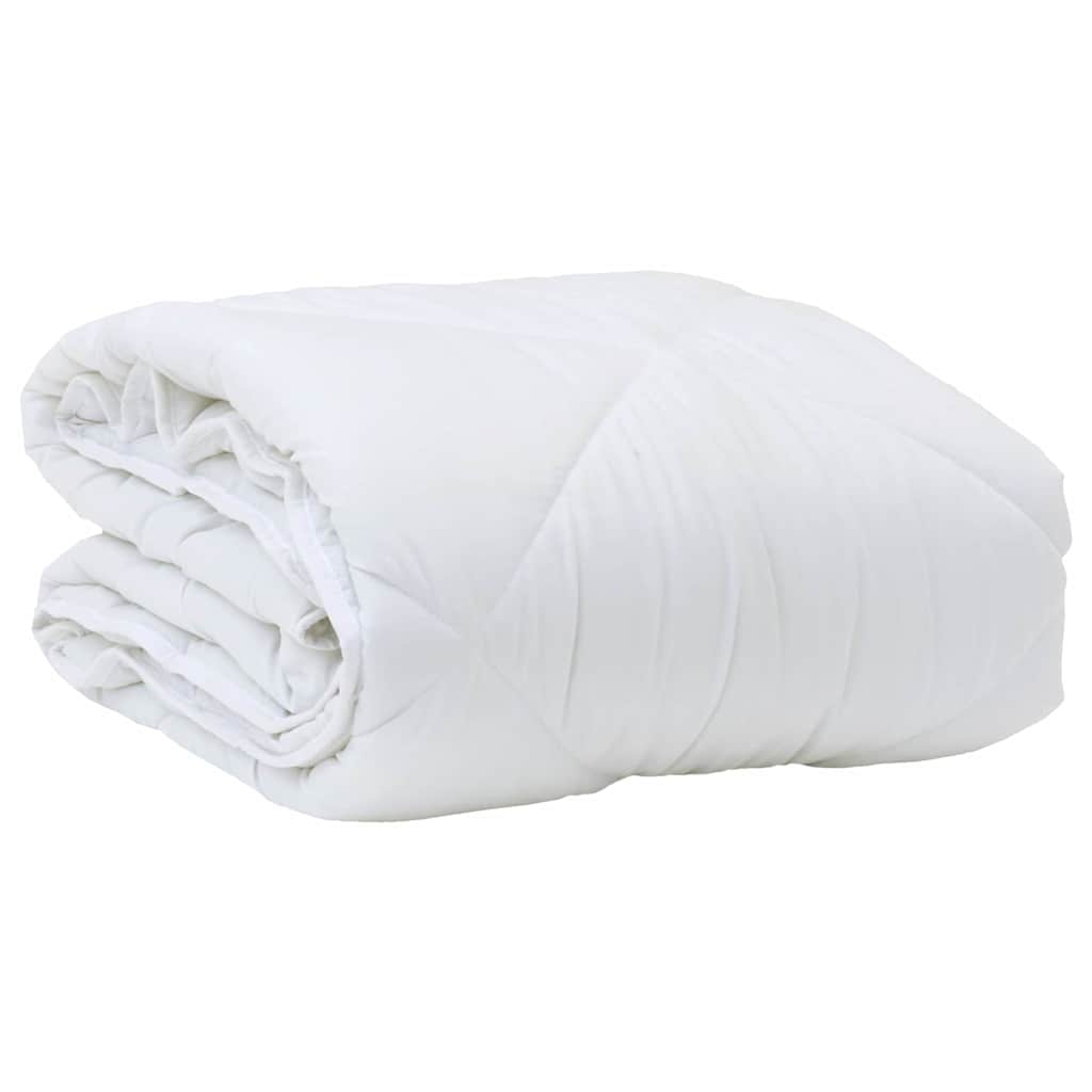 Steppbett mit Kissen 2 pcs Weiß 135 x 220 cm Mikrofaser