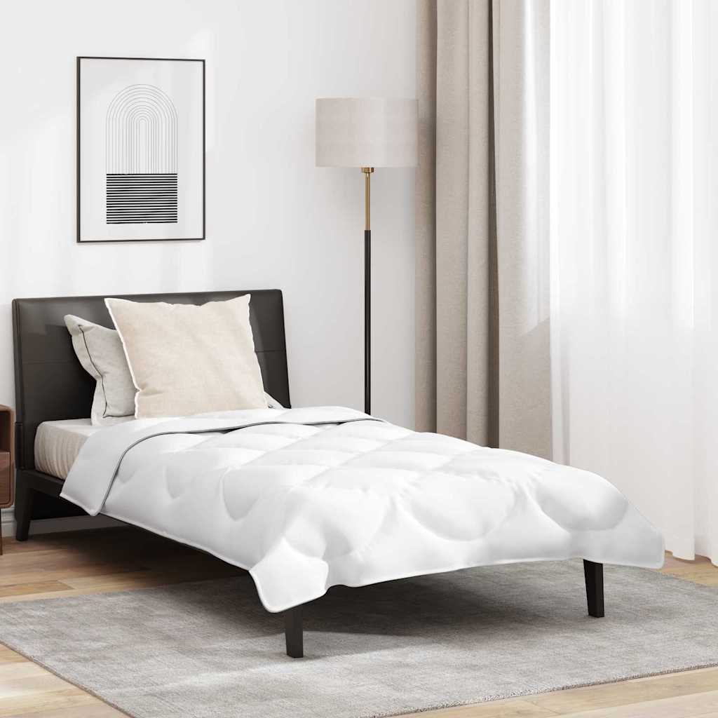 Steppbett mit Kissen 2 pcs Weiß 135 x 200 cm Mikrofaser