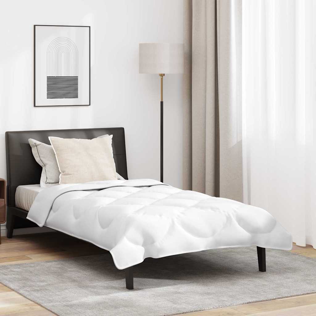 Steppbett mit Kissen 2 pcs Weiß 140 x 200 cm Mikrofaser