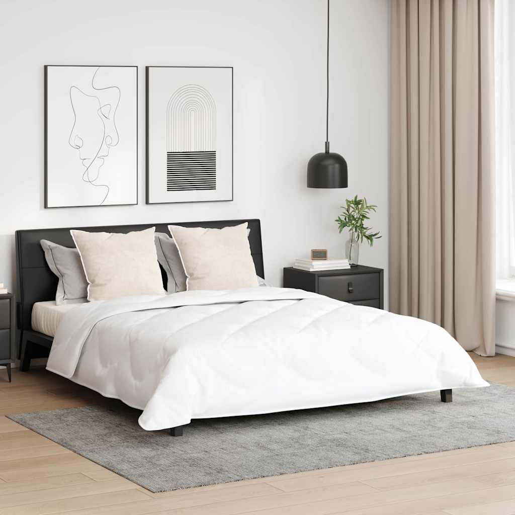 Bettdecke mit Kissen Argyle 3 pcs Weiß 260 x 220 cm Mikrofaser