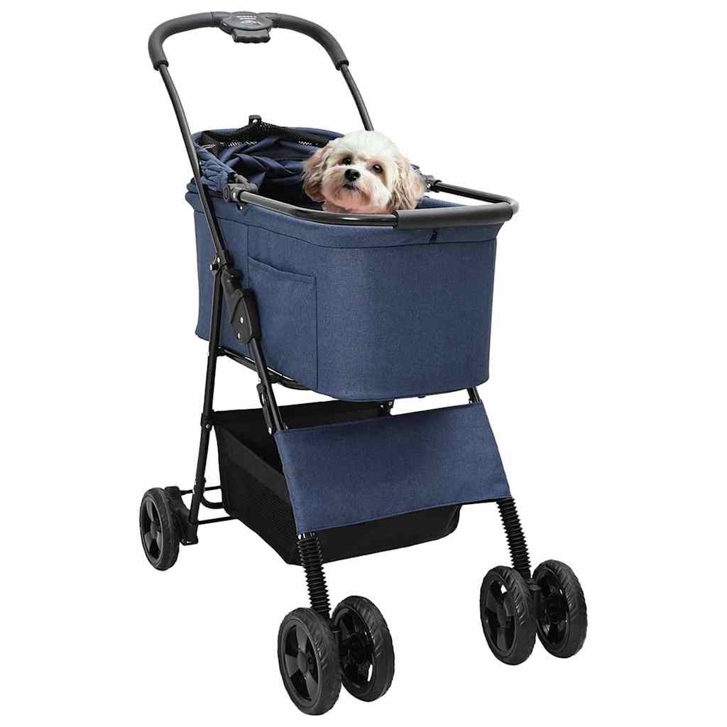 Faltbarer Haustierwagen Blau 81 x 47 x 99 cm 600D Oxford Stoff