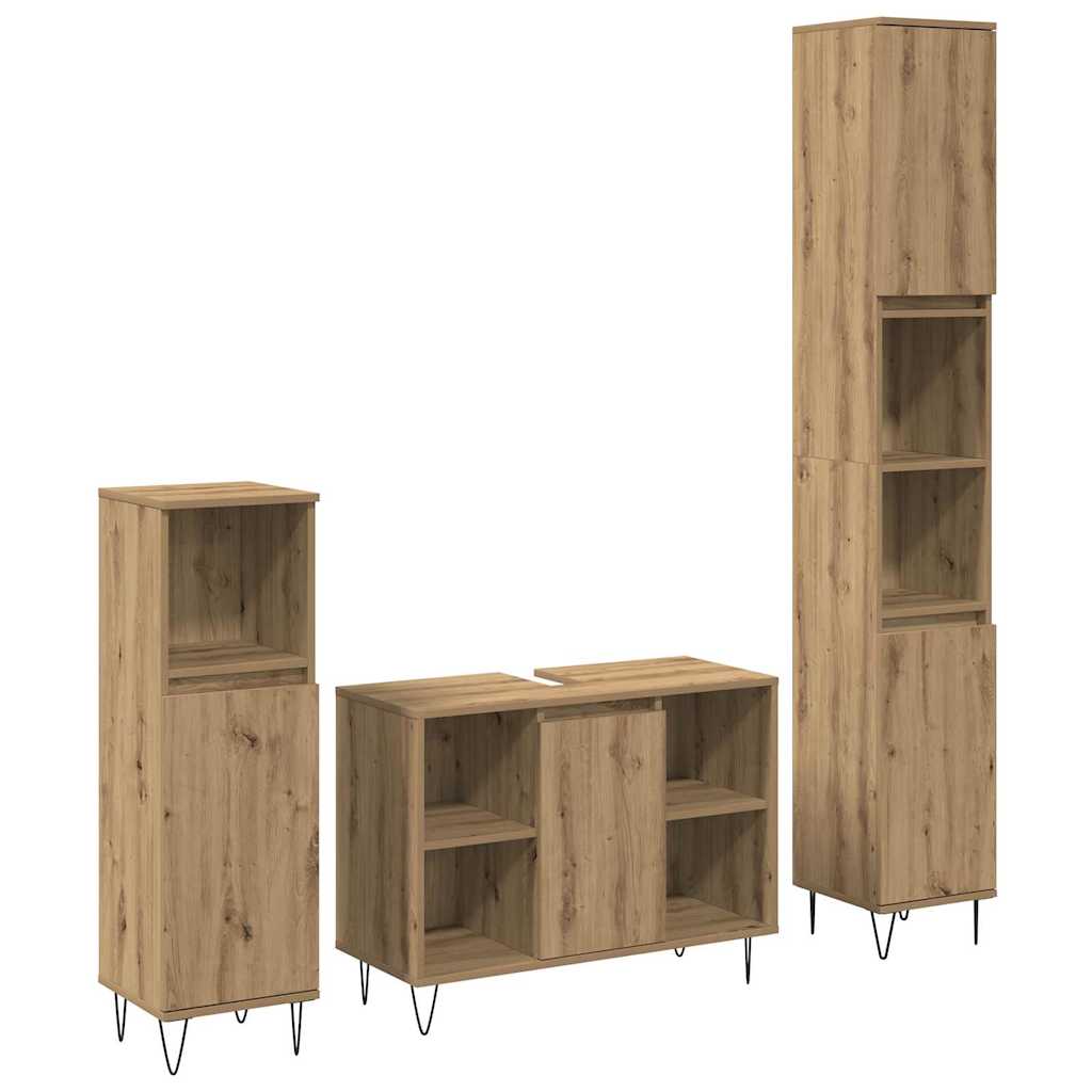 Badezimmer Möbel Set 3 pcs Artisan Eiche 30 x 30 x 180 cm