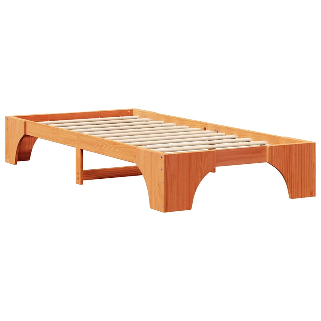 Bettgestell Wachsbraun 197 x 82 x 30 cm Massivholz Kiefer