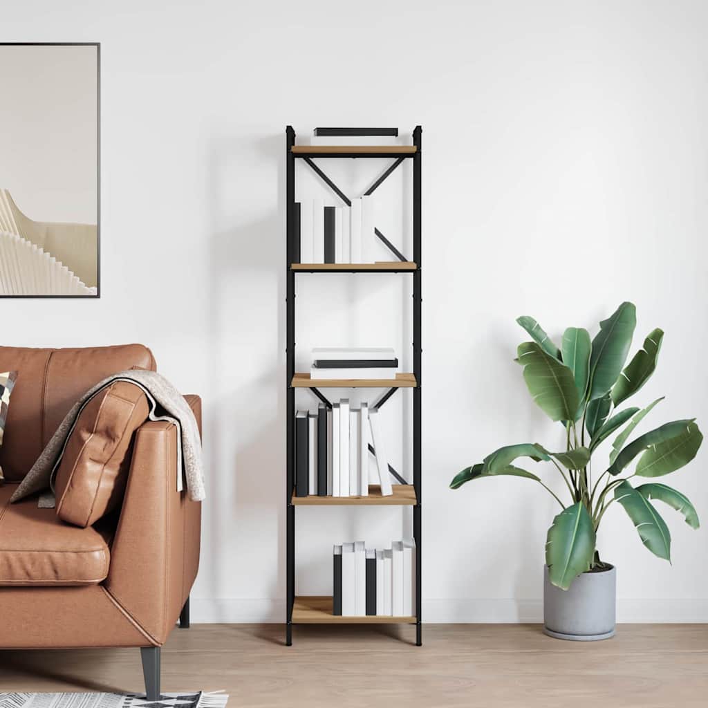 Bücherregal Eiche handwerklich 40 x 30 x 153 cm Holzwerkstoff