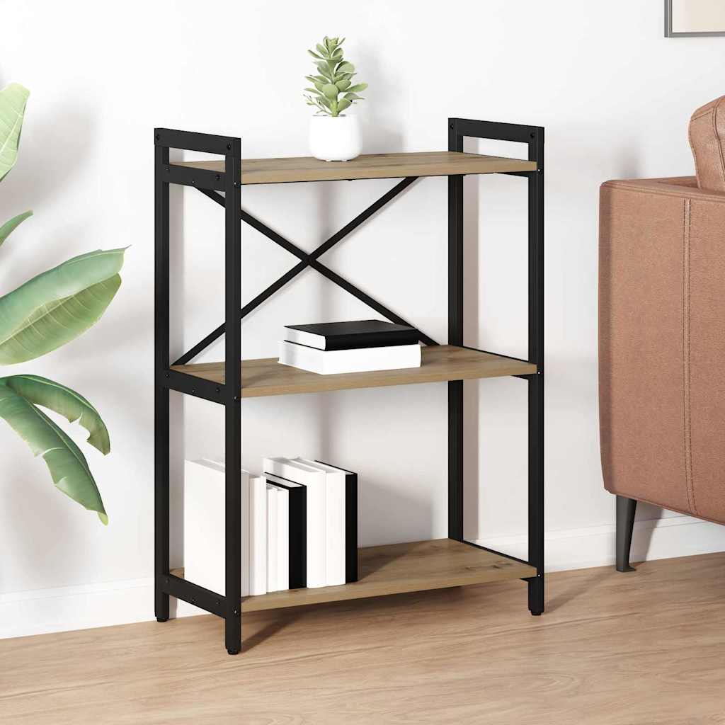 Bücherregal Eiche handwerklich 60 x 30 x 83 cm Holzwerkstoff