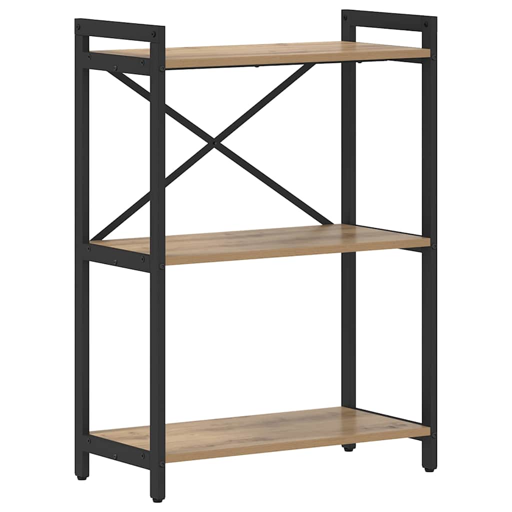 Bücherregal Eiche handwerklich 60 x 30 x 83 cm Holzwerkstoff