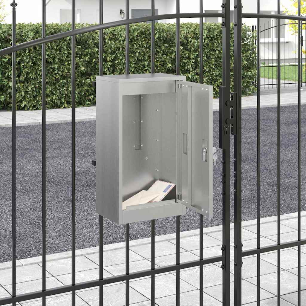 Briefkasten Schwarz 30 x 23 x 55 cm Verzinkter Stahl